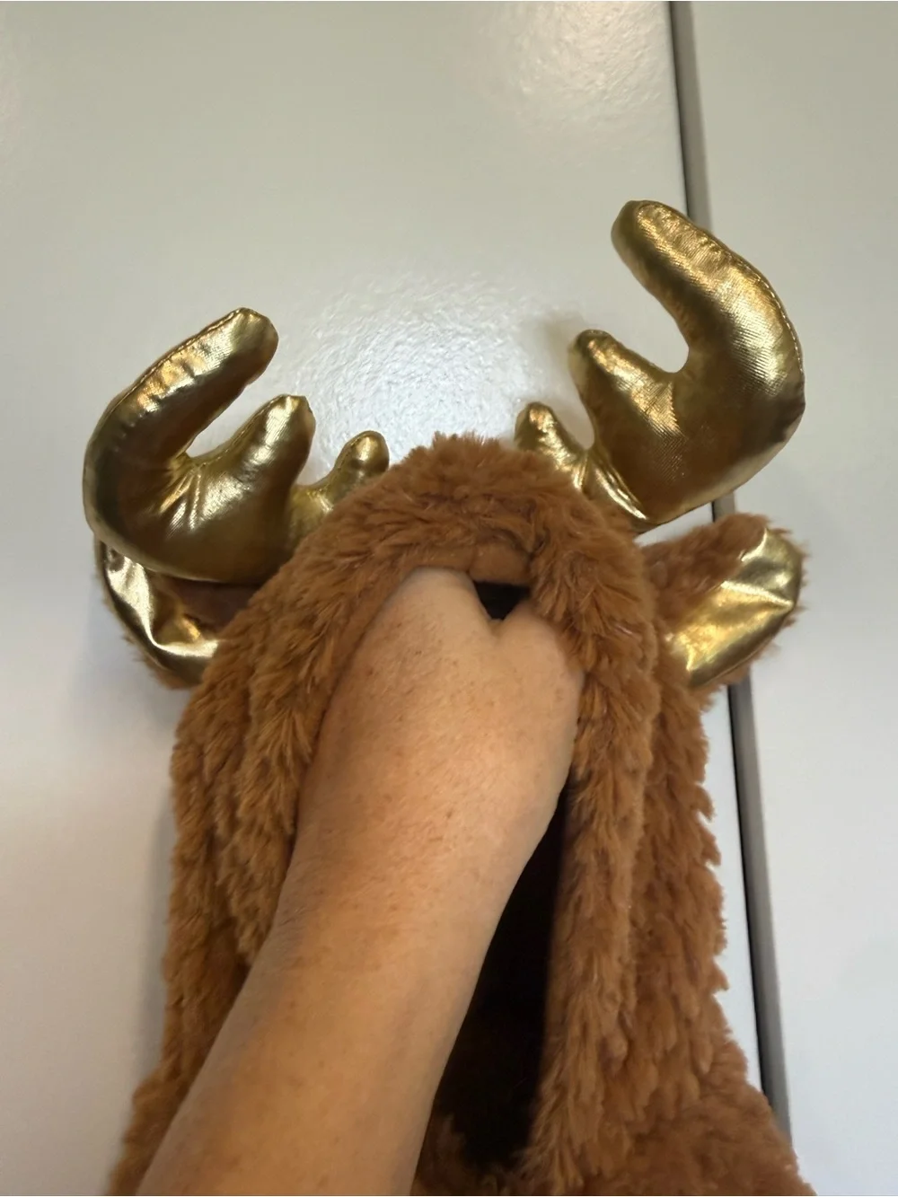 Reindeer Costume with jingle bells for small breed dog - Christmas card photos